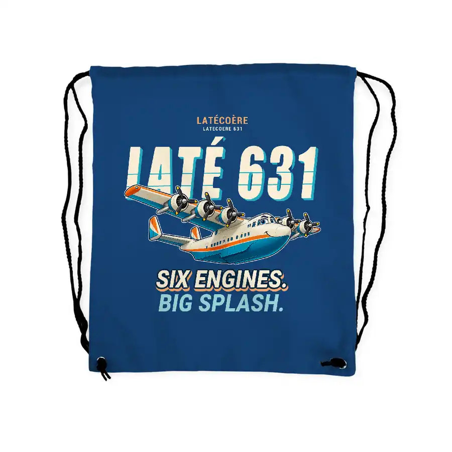 Latecoere 631 - Drawstring Bag - Cartoon - Blue