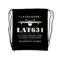Thumbnail for Latecoere 631 - Drawstring Bag - Heritage - Black