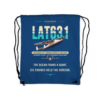 Thumbnail for Latecoere 631 - Drawstring Bag - Original - Blue