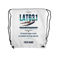Thumbnail for Latecoere 631 - Drawstring Bag - Original + Name - White