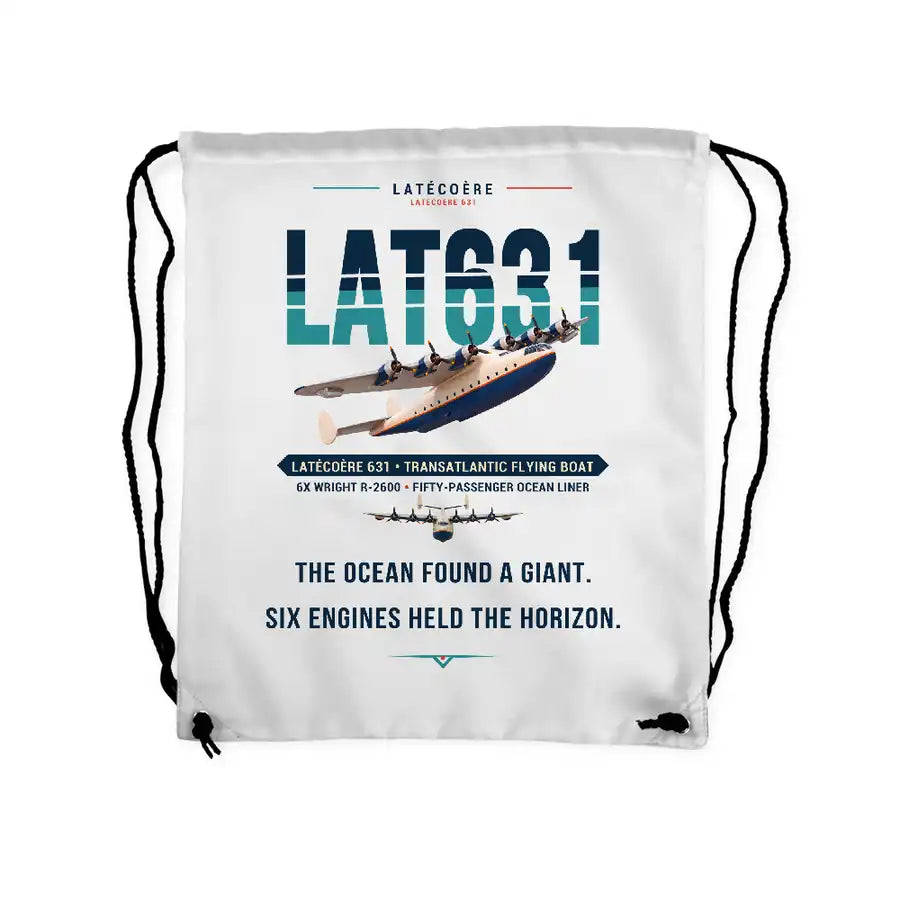 Latecoere 631 - Drawstring Bag - Original - White