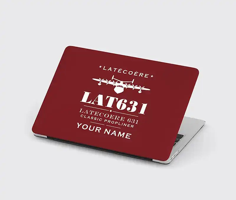 Latecoere 631 - Heritage + Name - MacBook Case - Dark Red