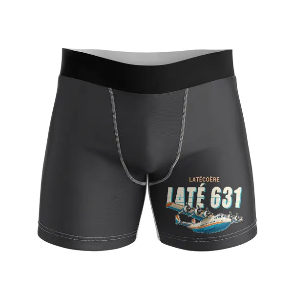 Latecoere 631 - Men Boxers - Cartoon - Black