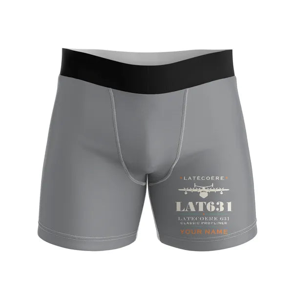 Latecoere 631 - Men Boxers - Heritage + Name - Gray