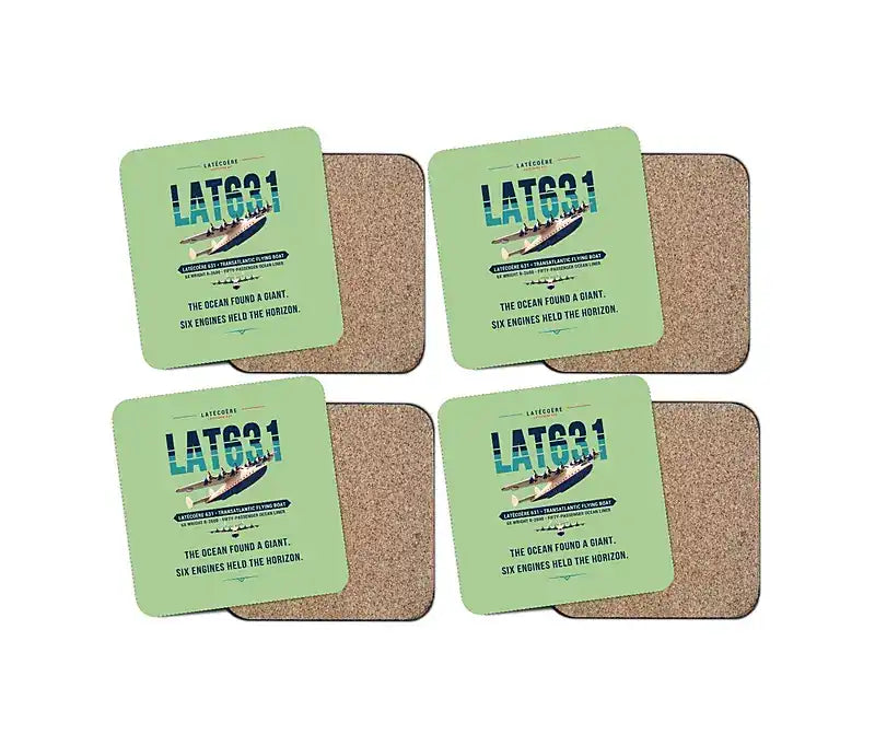 Latecoere 631 - Original - Coaster Set - Light Green