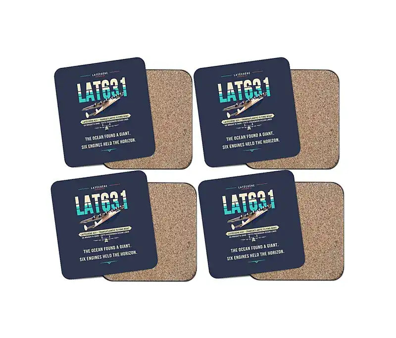 Latecoere 631 - Original - Coaster Set - Navy Blue