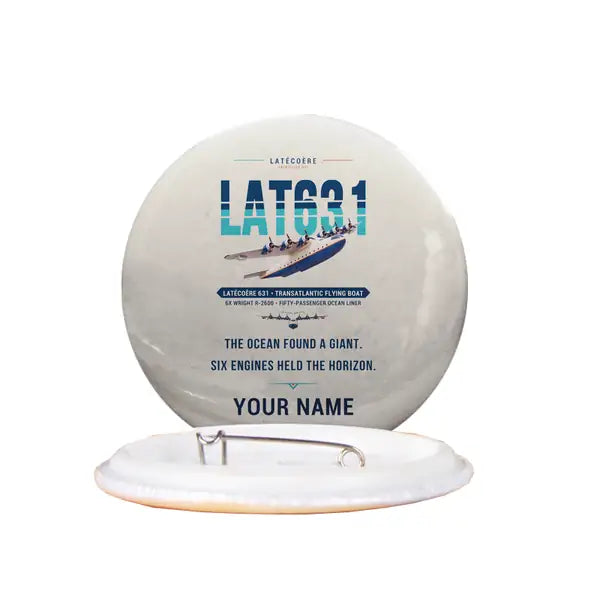 Latecoere 631 - Original + Name - Pin - Beige
