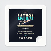 Thumbnail for Latecoere 631 - Original + Name - Square Sticker - Peel