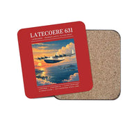 Thumbnail for Latecoere 631 - Poster - Coaster - Red