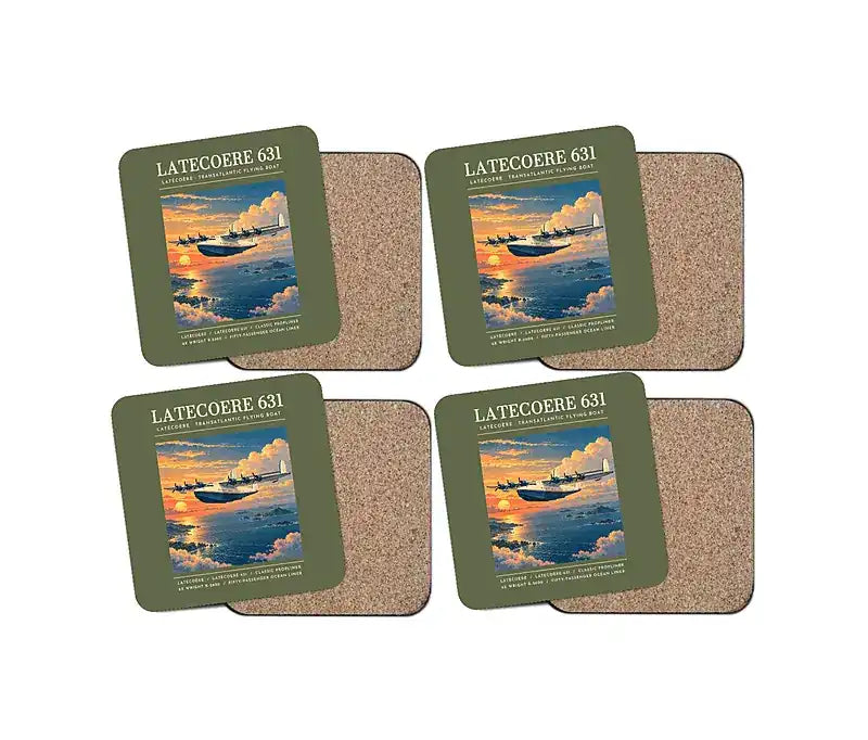 Latecoere 631 - Poster - Coaster Set - Green Army