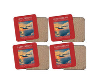 Thumbnail for Latecoere 631 - Poster - Coaster Set - Red