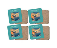 Thumbnail for Latecoere 631 - Poster - Coaster Set - Turquoise