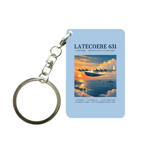 Latecoere 631 - Poster - Key Chain - Light Blue