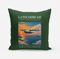 Thumbnail for Latecoere 631 - Poster - Pillow - Dark Green