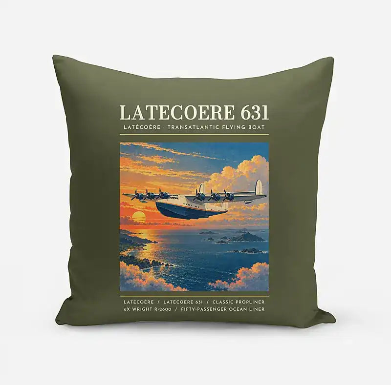 Latecoere 631 - Poster - Pillow - Green Army