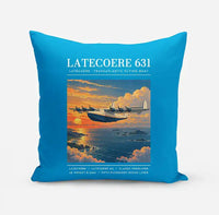 Thumbnail for Latecoere 631 - Poster - Pillow - Turquoise