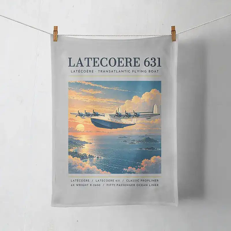 Latecoere 631 - Poster - Towel - Light Gray