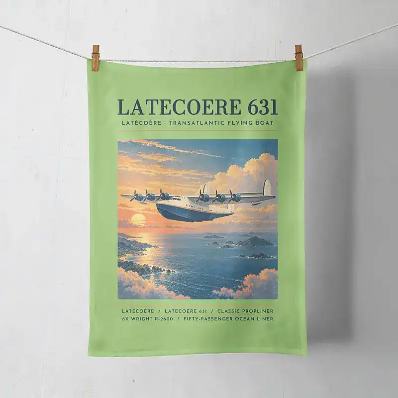 Latecoere 631 - Poster - Towel - Light Green