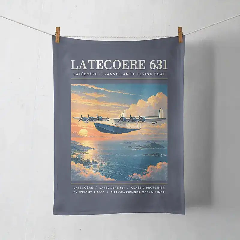 Latecoere 631 - Poster - Towel - Navy Blue