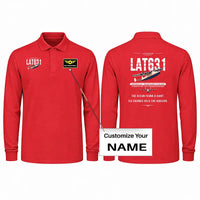 Thumbnail for Latecoere 631 Premium Polo T-Shirts - Original + Name - Long Sleeve - Red