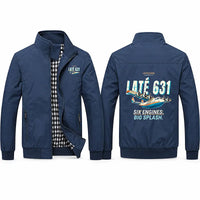 Thumbnail for Latecoere 631 Stylish Jackets - Stand Collar - Cartoon - Navy Blue