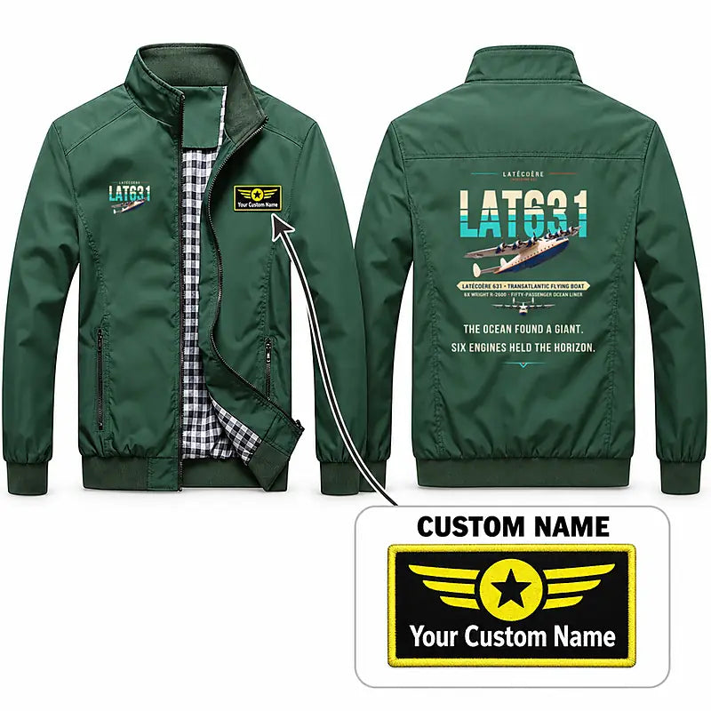 Latecoere 631 Stylish Jackets - Stand Collar - Original + Name - Green