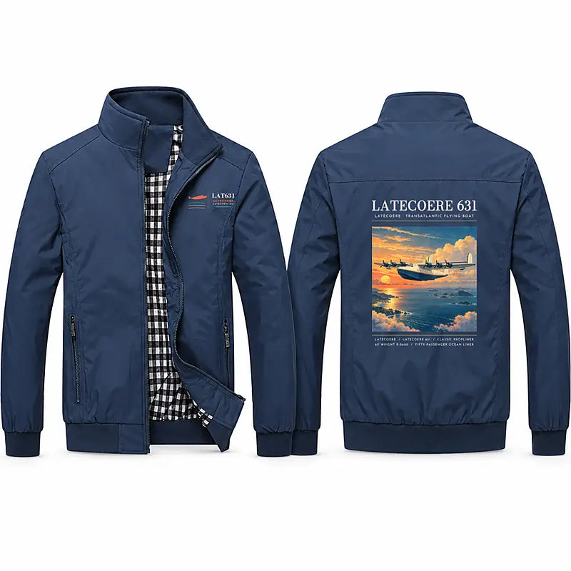 Latecoere 631 Stylish Jackets - Stand Collar - Poster - Navy Blue