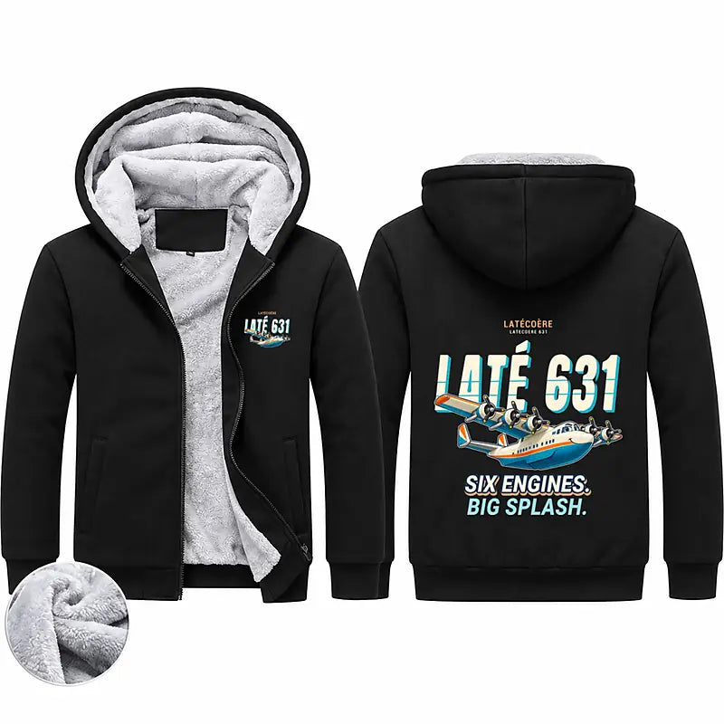 Latecoere 631 Zipped Sweatshirts - Cartoon - Black