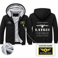 Thumbnail for Latecoere 631 Zipped Sweatshirts - Heritage + Name - Black
