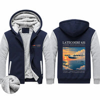 Thumbnail for Latecoere 631 Zipped Sweatshirts - Poster - Navy & Gray
