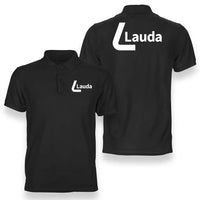 Thumbnail for Lauda logo on black double side polo t shirt