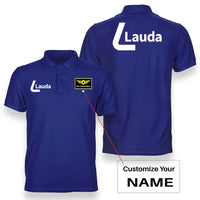 Thumbnail for Lauda logo on blue + name double side polo t shirt
