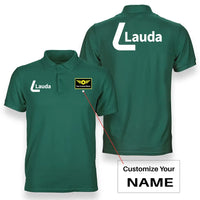 Thumbnail for Lauda logo on green + name double side polo t shirt
