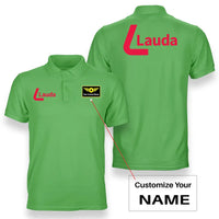 Thumbnail for Lauda logo on light green + name double side polo t shirt