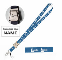 Thumbnail for Lauda seat belt lanyard - blue with name