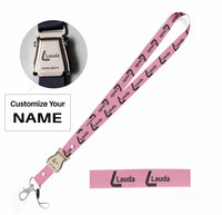 Thumbnail for Lauda seat belt lanyard - pink with name