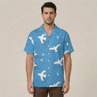 Thumbnail for Seamless Seagulls Designed 3D Hawaiian Shirts