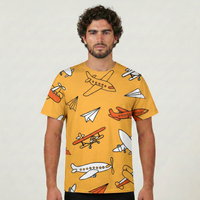 Thumbnail for Super Drawings of Airplanes Designed 3D T-Shirts