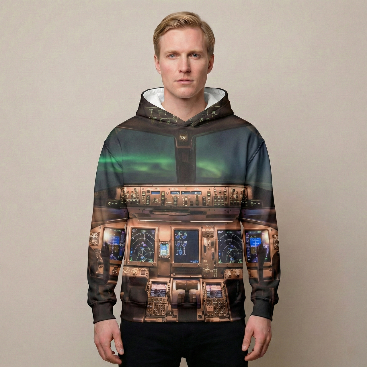 Boeing 777 Cockpit Printed 3D Hoodies