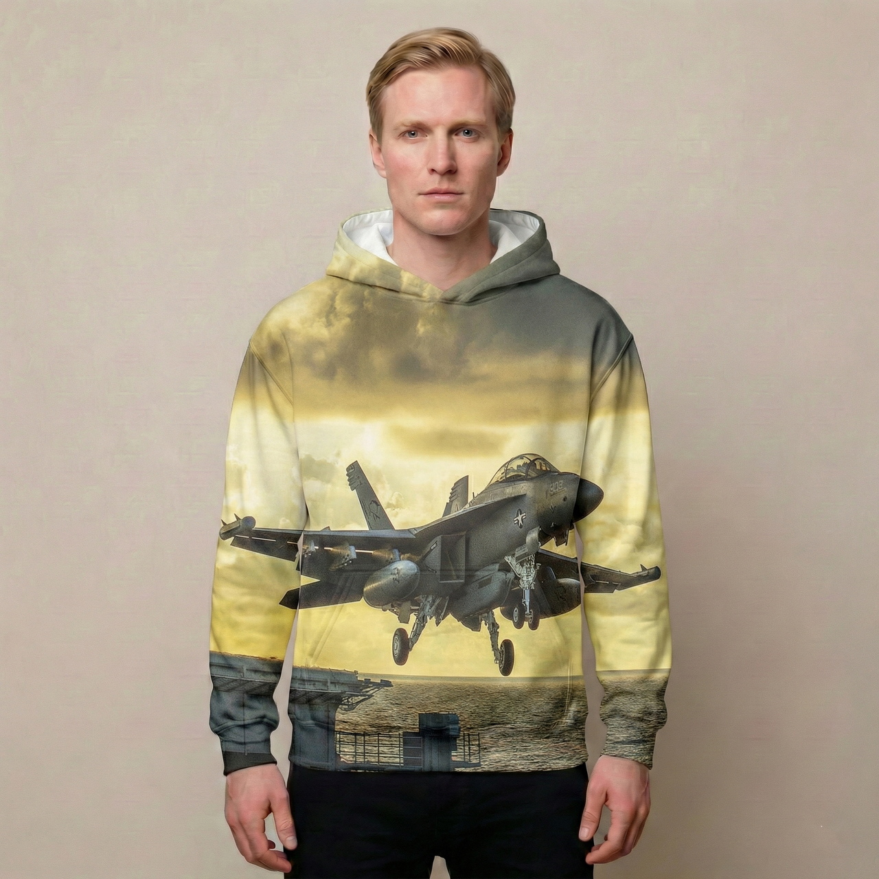 Departing Jet Aircraft Printed 3D Hoodies