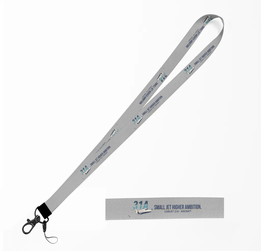Learjet 31A lanyard - light gray