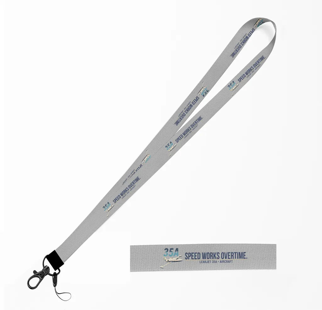 Learjet 35A lanyard - light gray