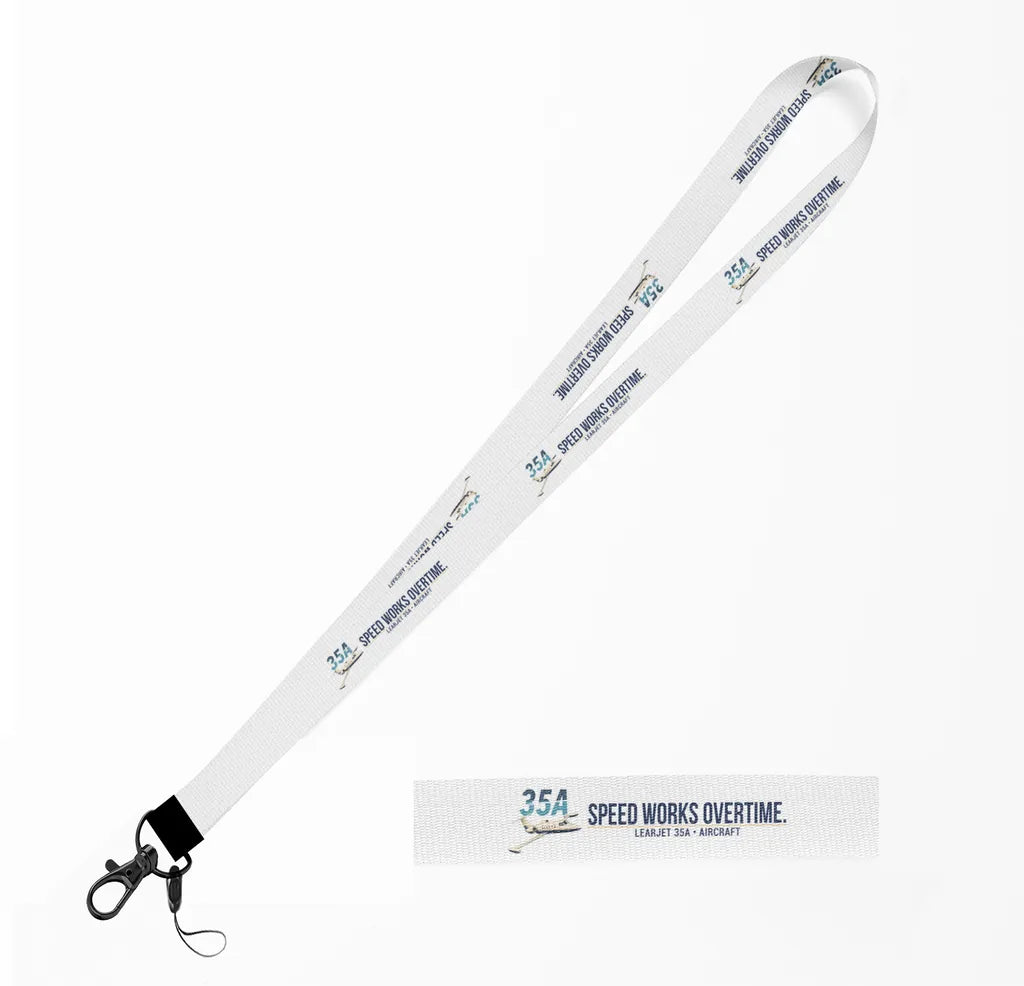 Learjet 35A lanyard - white
