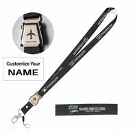 Thumbnail for Learjet 45XR seat belt lanyard - black with name