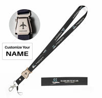 Thumbnail for Learjet 55 seat belt lanyard - black with name