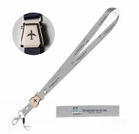 Thumbnail for Learjet 55 seat belt lanyard - light gray