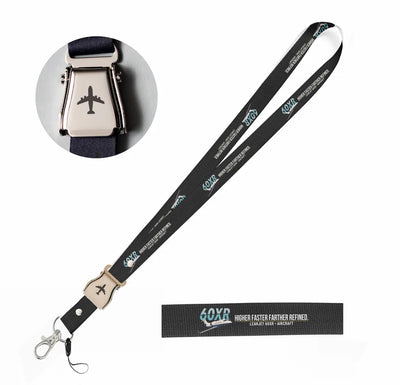 Learjet 60XR seat belt lanyard - black