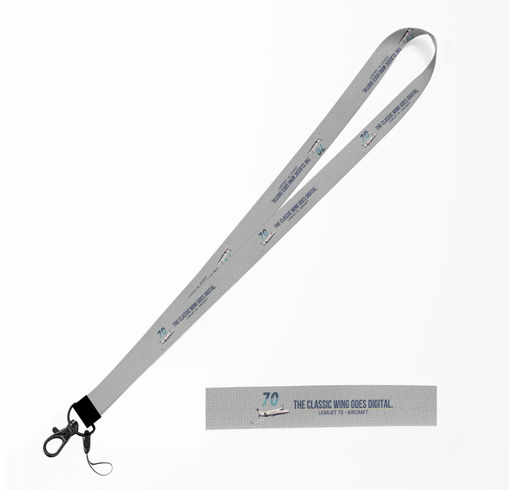 Learjet 70 lanyard - light gray