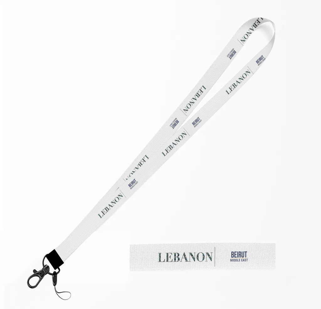 Lebanon Country Series lanyard - white