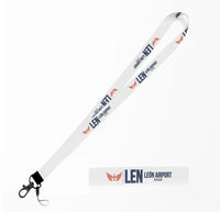 Thumbnail for León Airport (LEN) lanyard - white